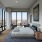 bedroom with long windows and ample room for decor and furniture