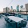 Rooftop grills with dining table